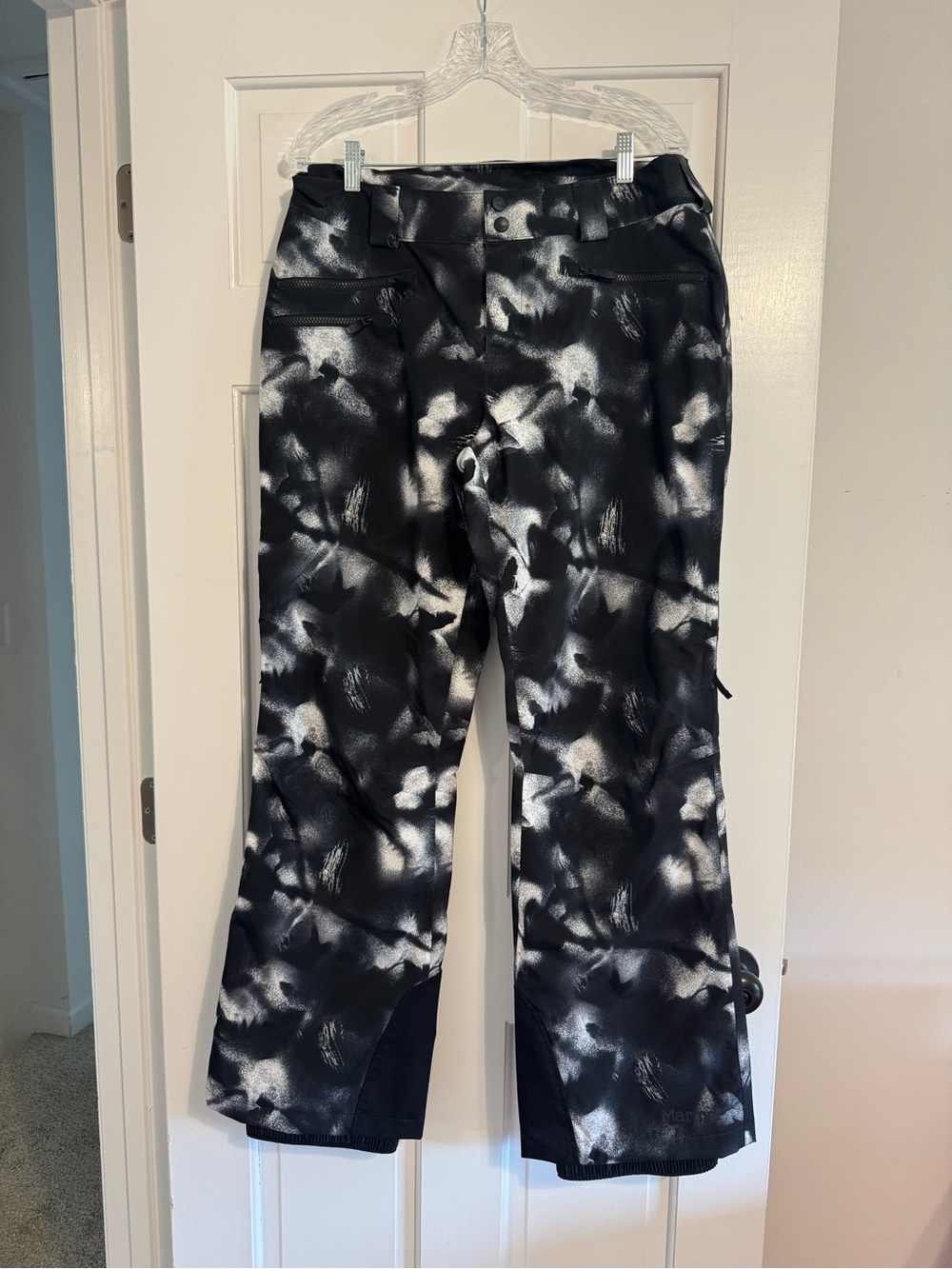 Marmot Black & White Tie-Dye Active Snow Pants